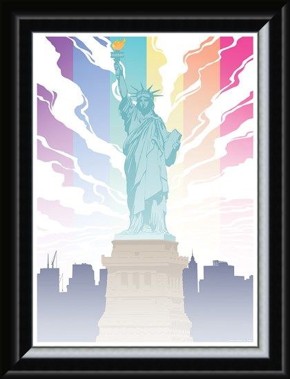 Framed Framed Lady Liberty - Pride