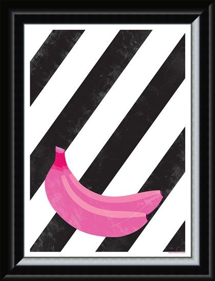 Framed Framed Banana Bunch - Pop Art Plantain