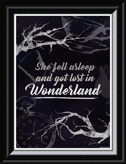 Framed Framed She Fell Asleep And Got Lost In Wonderland - Down The Rabbit Hole