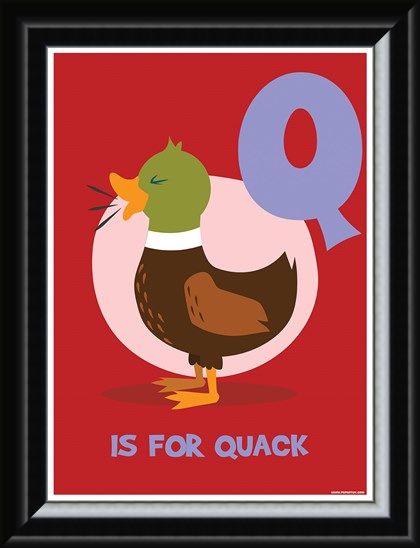 Framed Framed Q Is For Quack - Learning With Pictures