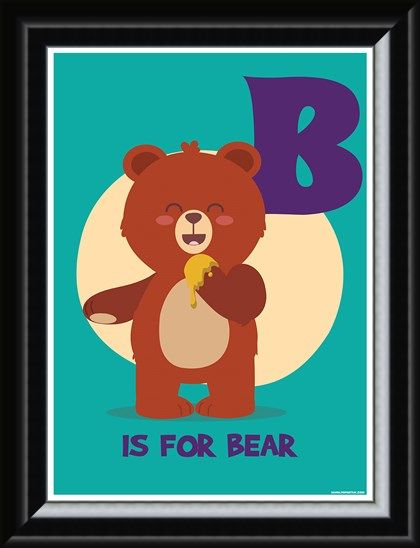 Framed Framed B...Is For Bear - Animal Alphabet