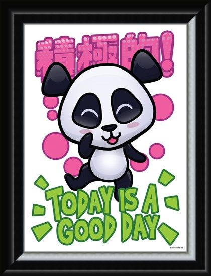 Framed Framed Today Is A Good - Handa Panda
