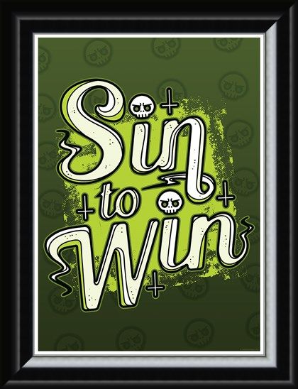 Framed Framed Sin To Win - Quirky