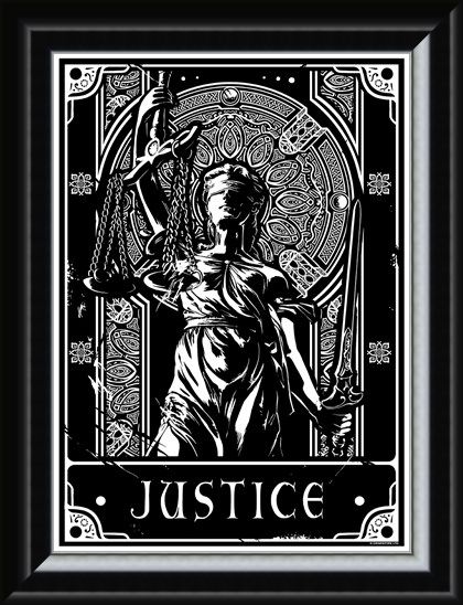 Framed Framed Justice - Deadly Tarot
