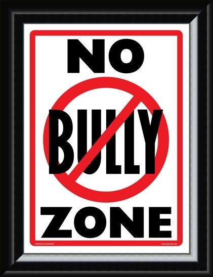 Framed Framed No Bully Zone - Playground Rules