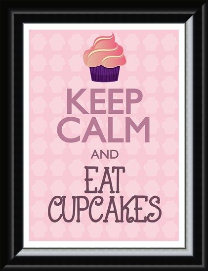 Framed Framed Keep Calm & Eat Cupcakes - Keep Calm & Carry On