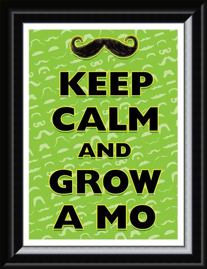 Framed Framed Keep Calm & Grow A Mo - Keep Calm & Carry On