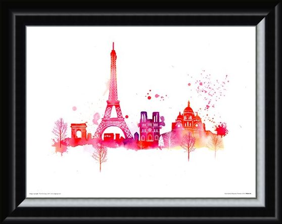Framed Framed Paris Skyline - Summer Thornton