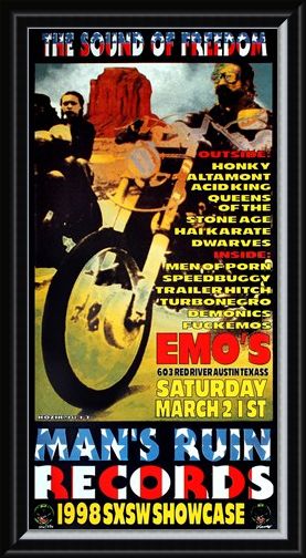 Framed Framed Man's Ruin Records 1998 SXSW Showcase - Frank Kozik