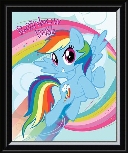Framed Framed Rainbow Dash - My Little Pony
