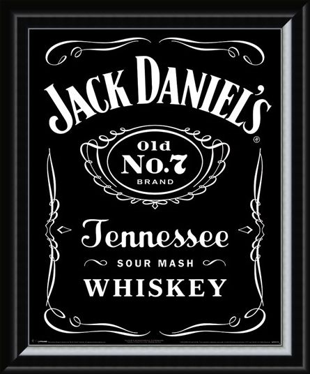 Framed Framed Classic Logo - Jack Daniels