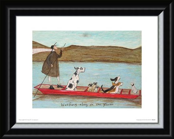 Framed Framed Woofing Along On The River - Sam Toft