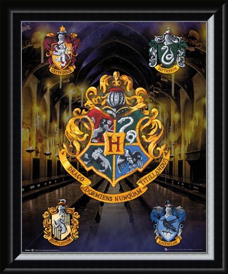 Framed Framed House Crests - Harry Potter