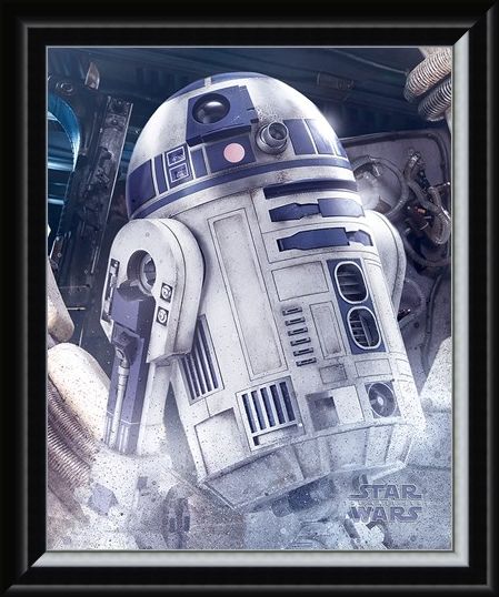Framed Framed R2-D2 Droid - Star Wars The Last Jedi