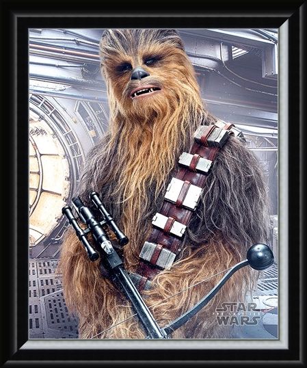 Framed Framed Chewbacca Bowcaster - Star Wars The Last Jedi