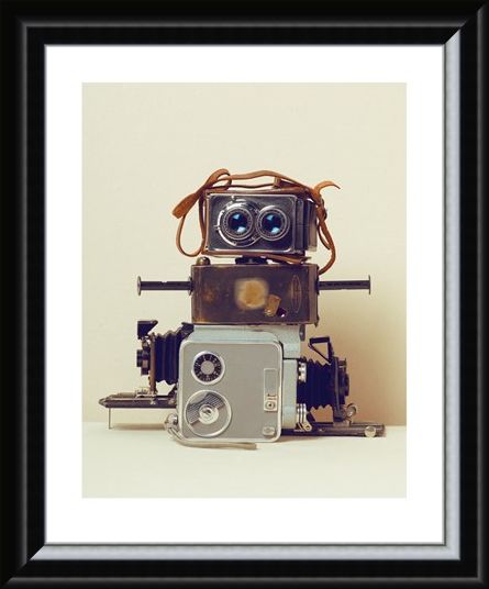 Framed Framed Robot Hair - Ian Winstanley