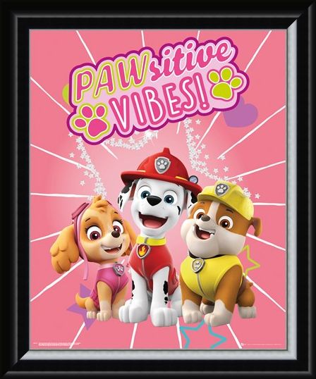 Framed Framed Pawsitive Vibes - Paw Patrol
