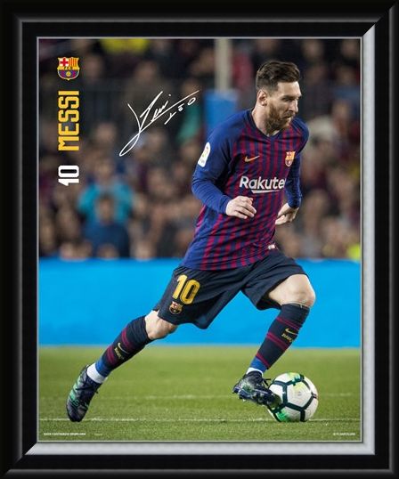 Framed Framed Messi 18-19 - Barcelona FC