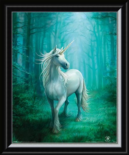 Framed Framed Forest Unicorn - Anne Stokes