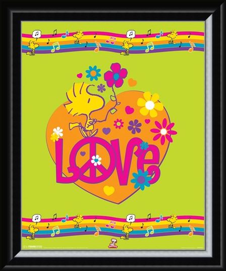 Framed Framed Woodstock Gets Groovy - Peanuts