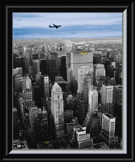 Framed Framed Flying High above The MetLife Building - New York City