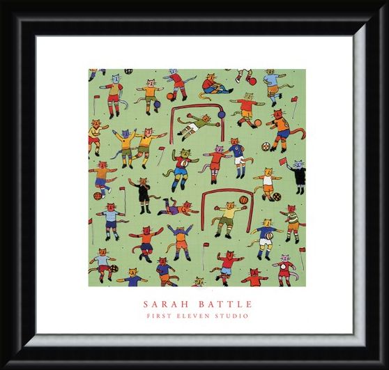 Framed Framed Football Cats - Sarah Battle