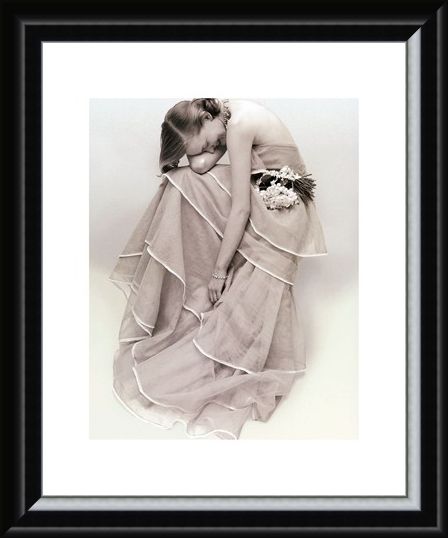 Framed Framed Tiered Evening Dress, March 1951 - Norman Parkinson