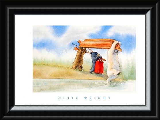 Framed Framed Boating Bears - Cliff Wright