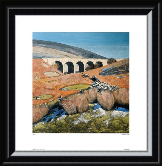 Framed Framed Yorkshire Landscape with Viaduct - Lydia Bauman