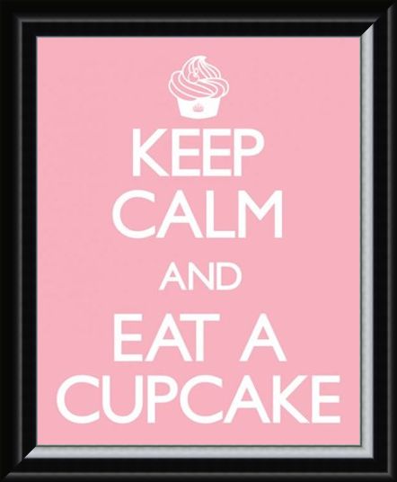 Framed Framed Keep Calm and Eat a Cupcake - Keep Calm and Carry On