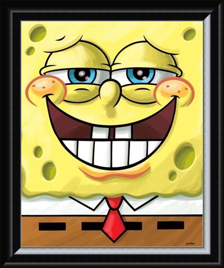 Framed Framed Cheeky Grin - Spongebob Squarepants