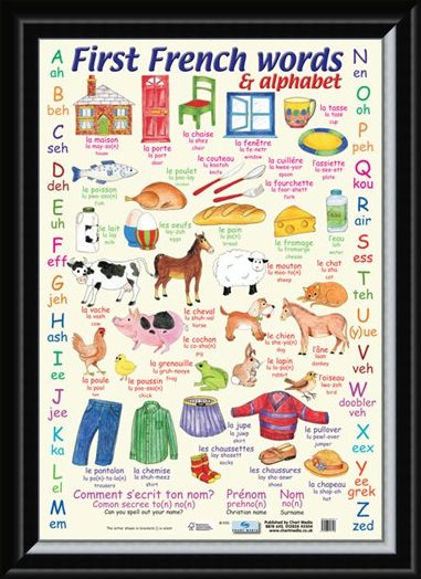 Framed Framed First French Words - Learn The Alphabet in French