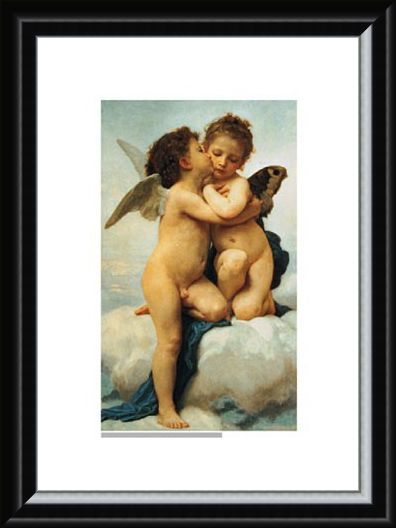 Framed Framed The First Kiss, 1873 - William Adolphe Bouguereau