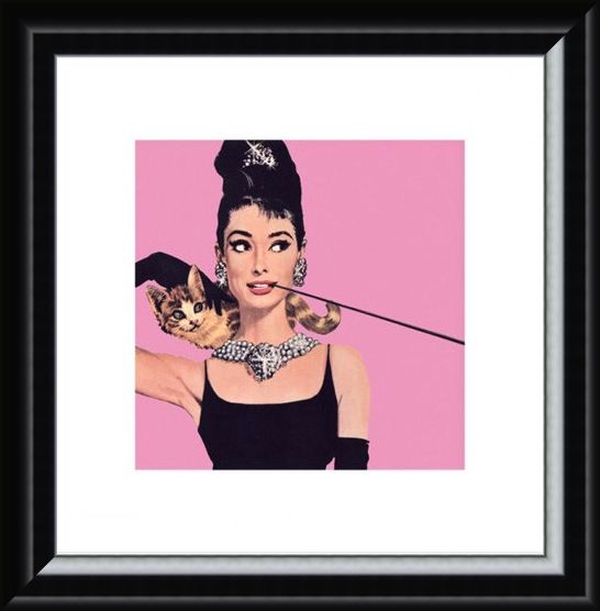 Framed Framed Audrey Hepburn - Pink - Audrey Hepburn