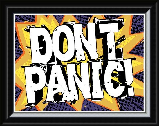 Framed Framed Don't Panic - Pop Art Style