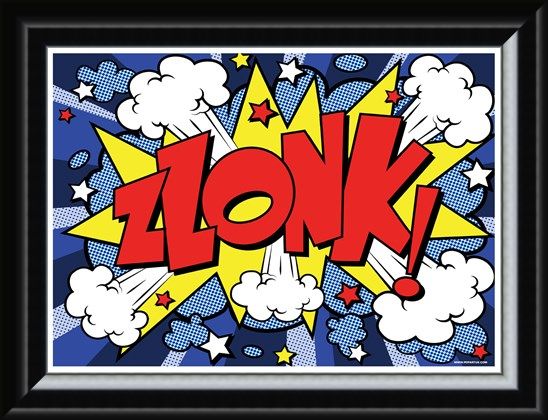 Framed Framed Comic Style Explosion - Zlonk!