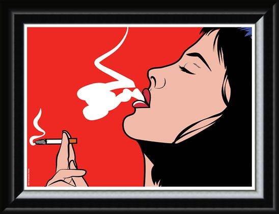 Framed Framed Smoke - Pop Art Exhale
