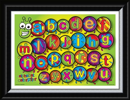Framed Framed The Alphabet Caterpillar - Learn the Alphabet in Style