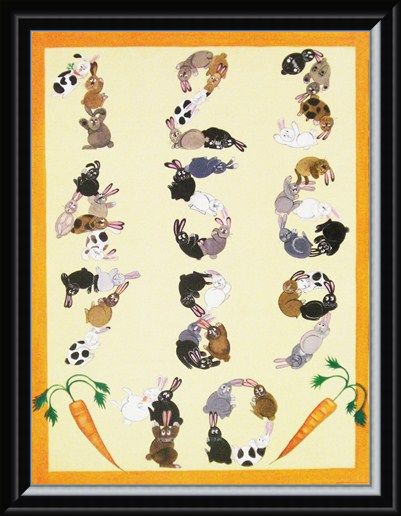 Framed Framed Counting Bunnies - Educational Fun