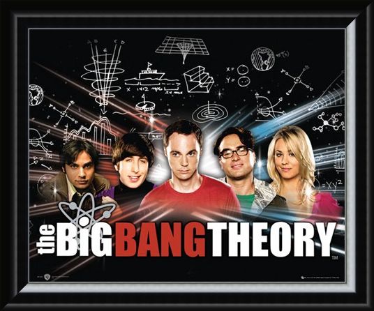 Framed Framed Raj, Howard, Sheldon, Leonard & Penny - The Big Bang Theory