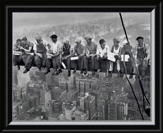 Framed Framed Lunch on a Skyscraper - Iconic New York Photo