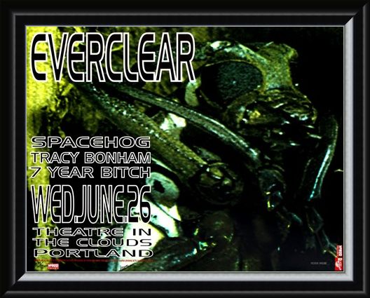 Framed Framed Frank Kozik Everclear Live at Theatre in the Clouds Limited Edition Print -