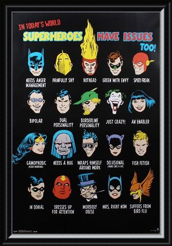 Framed Framed Superheroes Have Issues Too - DC Comics