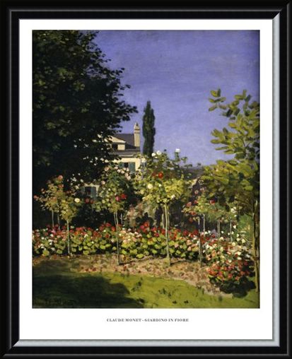 Framed Framed The Garden in Bloom - Claude Monet