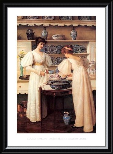 Framed Framed Home Bright Hearth Light - Louise Jopling