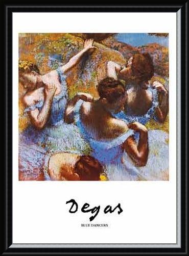 Framed Framed Blue Dancer - Edgar Degas