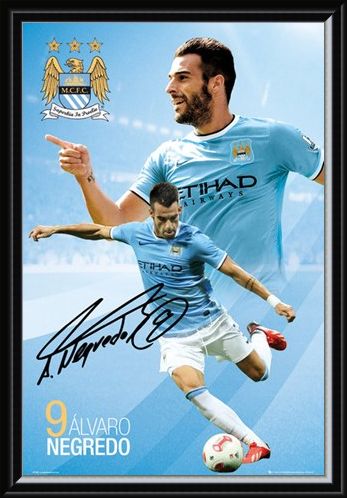 Framed Framed Alvaro Negredo - Manchester City Football Club
