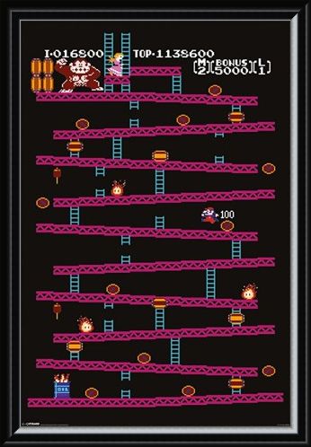Framed Framed Donkey Kong - Retro Gaming