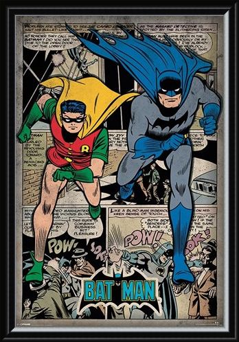 Framed Framed Batman Comic Book Montage - DC Comics