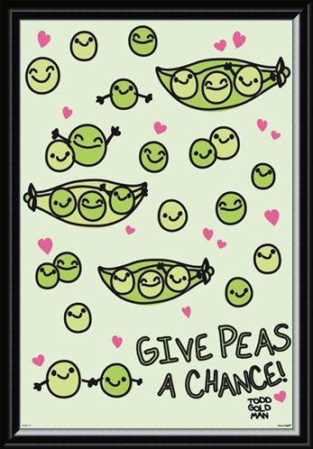 Framed Framed Give Peas A Chance - David & Goliath